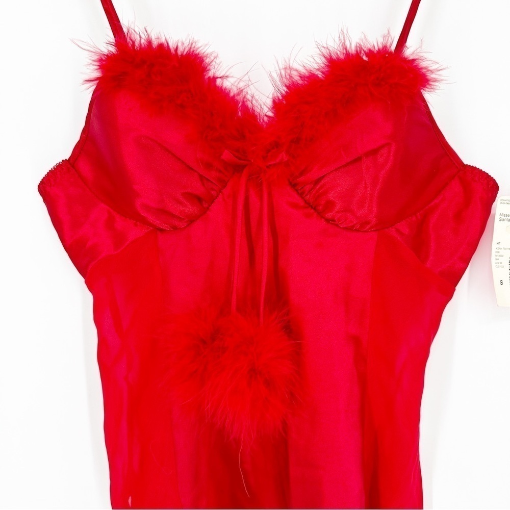 Vintage Red Santa Holiday Red Babydoll With Tags